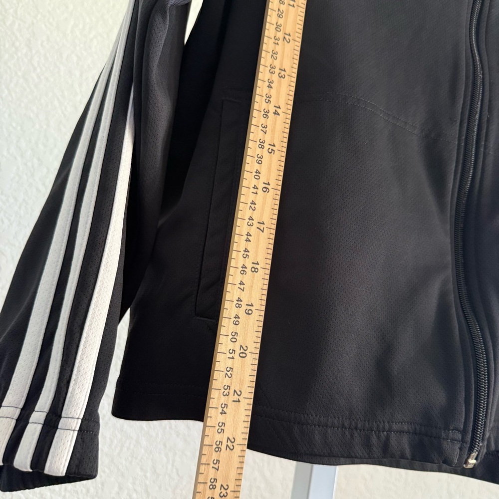 Adidas Women's XL Black 3-Stripes Full Zip Hoodie Jacket Athleisure Streetwear - Picture 10 of 14